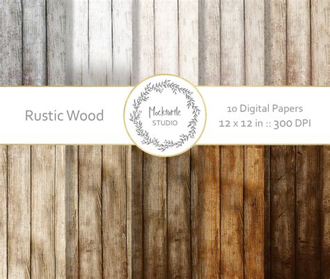 Rustic Wood Digital Paper Textures ~ Creative Market