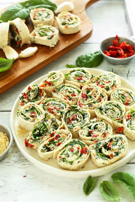 See more ideas about snacks, appetizer recipes, food. SUN-DRIED TOMATO + BASIL PINWHEELS - Cornucopia Natural Foods