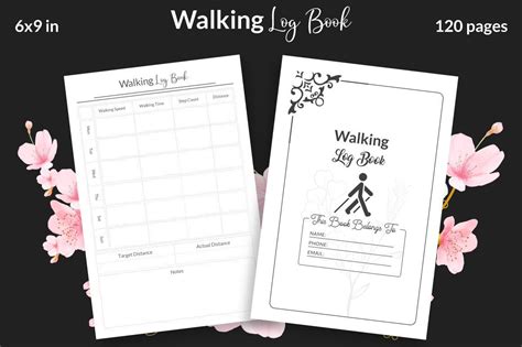 Walking Log Book Kdp Interior Graphic By Graphinize · Creative Fabrica