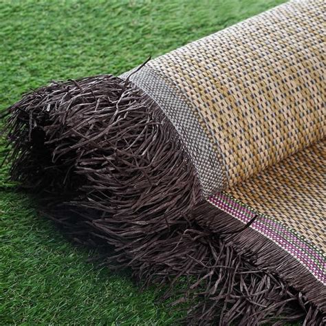 Lovely thick heavy made for upholstery patterned fabric, in a royal blue, traditional pageant pattern. 54" x 4 Yards Natural Eco-Friendly Woven Upholstery Raffia ...