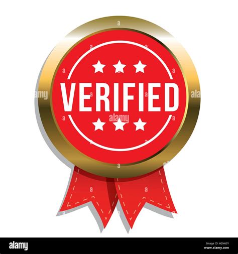 Verified Badge Vector With Ribbon Stock Vector Art And Illustration