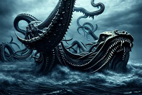 The Leviathan Vs The Kraken Ultra Realistic Concept Stable Diffusion