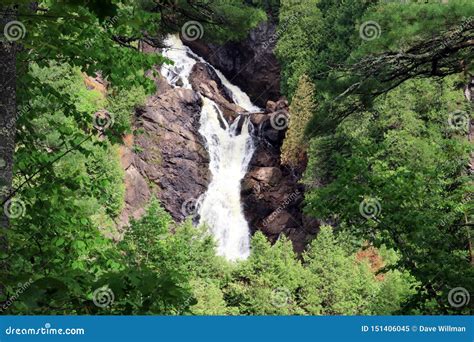 Big Manitou Falls In Pattison State Park Of Wisconsin Stock Image