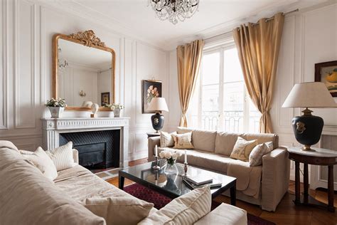 Sunlight Streams In Through The Living Room French Windows Parisian