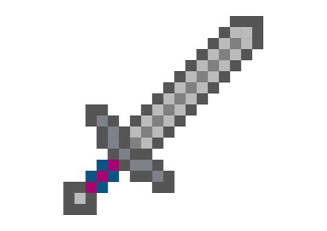 Pixel Art Sword Vector