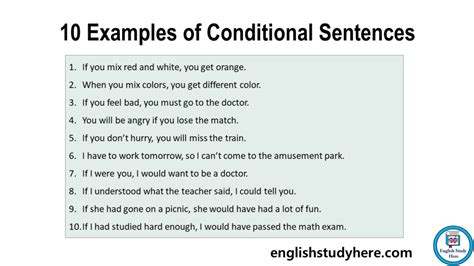 10 Examples Of Conditional Sentences English Study Here