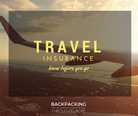 A wide variety of cover is offered. Travel Insurance while Backpacking through Europe | Travel health insurance, Backpack through ...