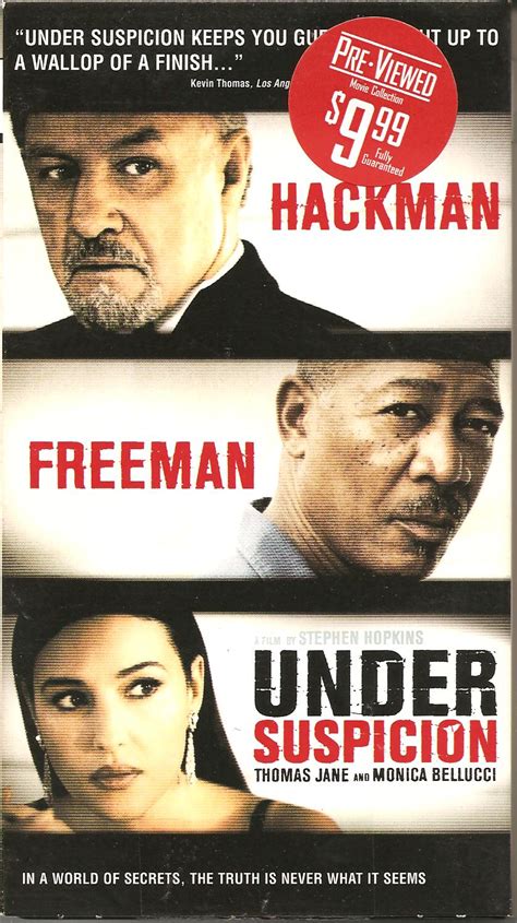 Jun 18, 2021 · infant's body found in water tank on roof near hyderabad, kin under suspicion k purushotham reddy, acp, vanasthalipuram, said the house was locked and there are no signs of any outsider entering. Schuster at the Movies: Under Suspicion (2000)