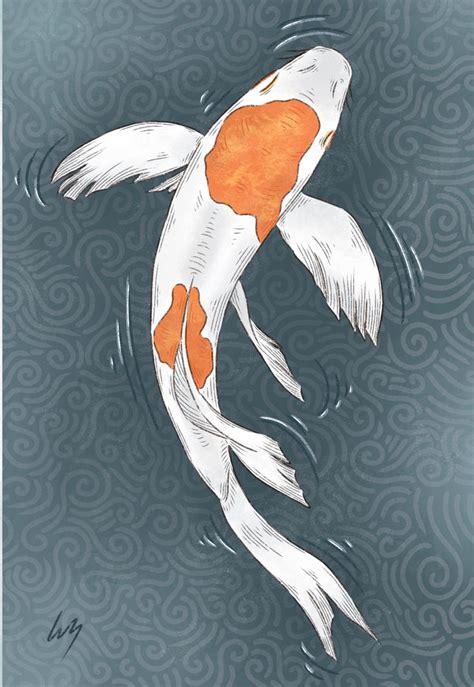 Koi Illustration Fish Illustration Koi Art Koi Painting