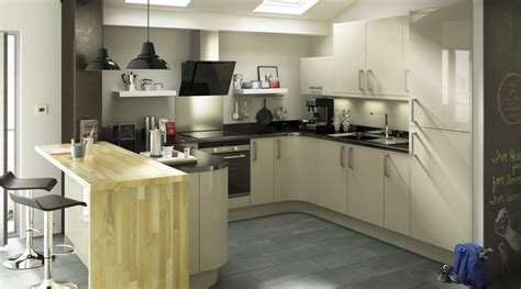 Spotlights offer task lighting, while original btc's phane pendant makes a modern statement. Santini Gloss Grey Slab Kitchen - Contemporary - Kitchen ...