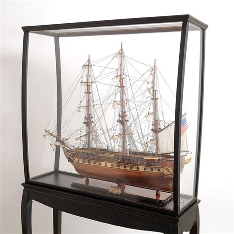 Xl Wood Tall Ship Model Boat Display Case Cabinet Stand Captjimscargo