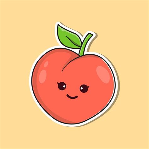 Cute Peach Illustration 6428761 Vector Art At Vecteezy