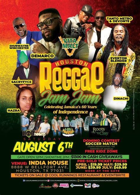 houston reggae jam jam on august 6 2022 reggae festival guide magazine and online directory