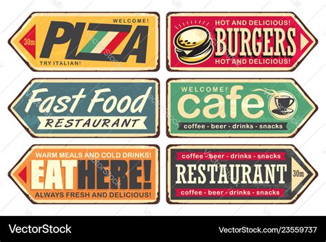 Retro Signs Collection Royalty Free Vector Image