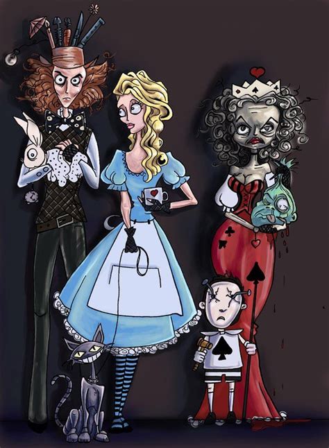 Tim Burton Drawings Alice In Wonderland