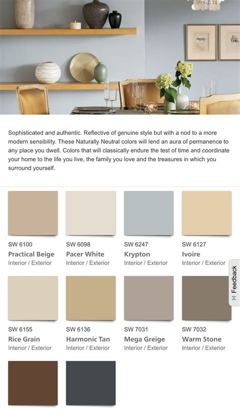 Sherwin Williams Naturally Neutral Collection 2019 Neutral Colors