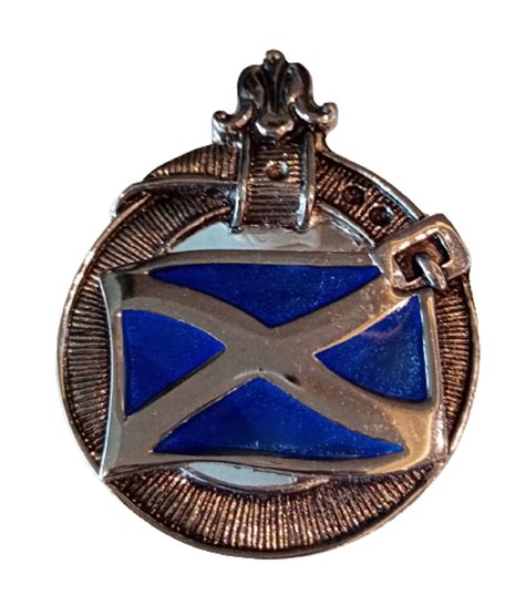 Scottish Flag Bonnet Badgepin The National Flag Of Etsy