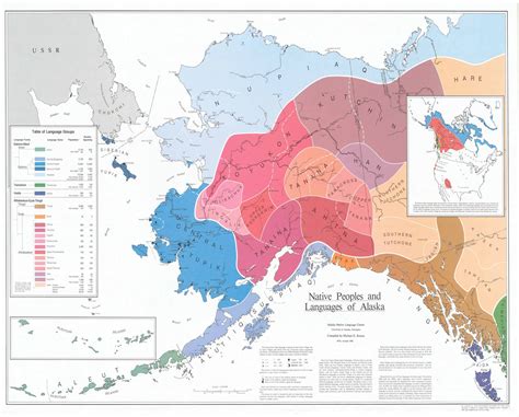 Map Showing The Distribution Of Alaska Native Languages And Cultures