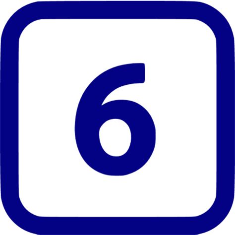 Navy Blue 6 Icon Free Navy Blue Numbers Icons