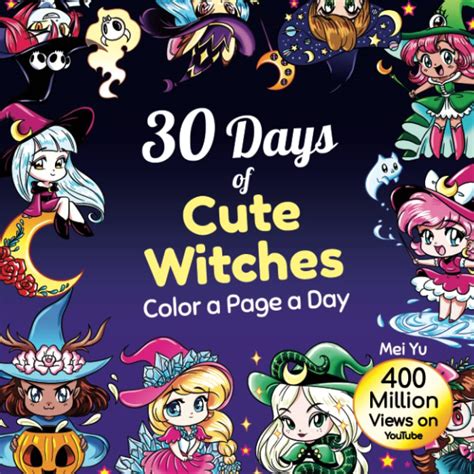 Buy Days Of Cute Witches Color A Page A Day Daily Coloring Book Cute Coloring Book For