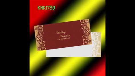 Maroon Wedding Invitation Card Knk1718 Youtube