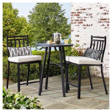 Outdoor bistro sets make the perfect outdoor dining solution for small spaces and balconies. Fairmont Steel Balcony-Height Patio Bistro Set | Best ...