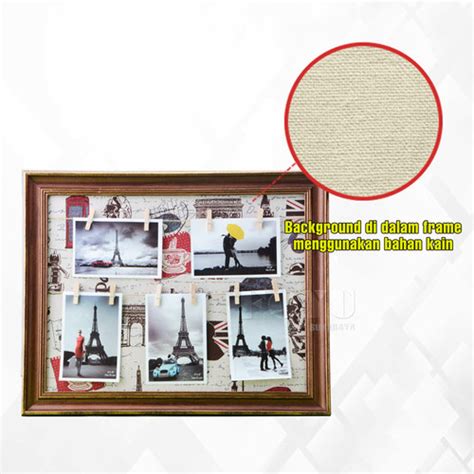 Jual Pigura Bingkai Frame Foto Kolase Klip Jepit Tali 40x50 Cm Klip