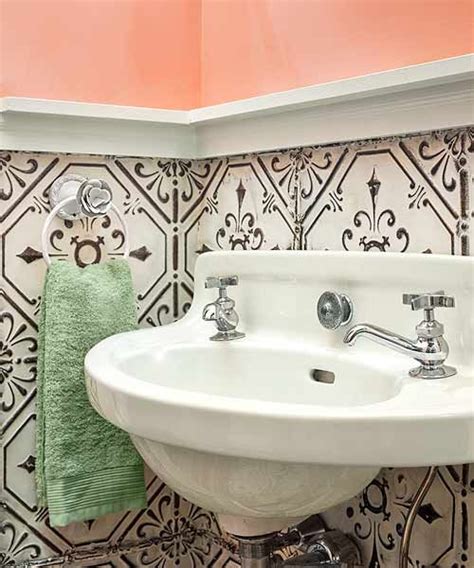 Using tile instead wood panels or bead board is a nice alternative, especially when it complements the tile lining a shower or. 13 Thrifty Ways to Give Your House Vintage Charm | Dining ...