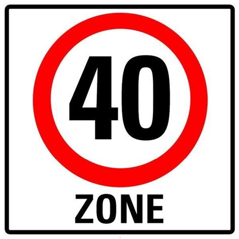 Einladung Zum 40 Geburtstag Verkehrsschild 40 Zone Artofit