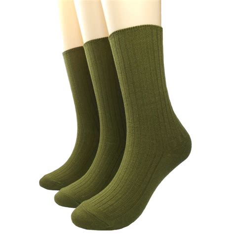 Womens Pure Color Candy Army Green Sock Soft Comfort Casual Work