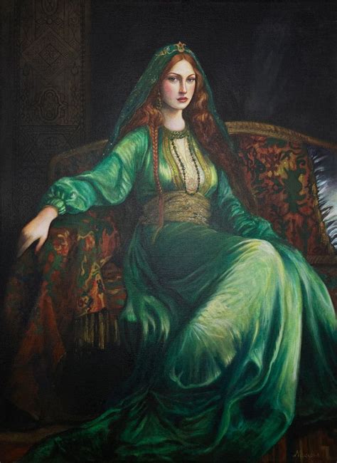Hürrem Sultan — Acrylic Painting Dessin