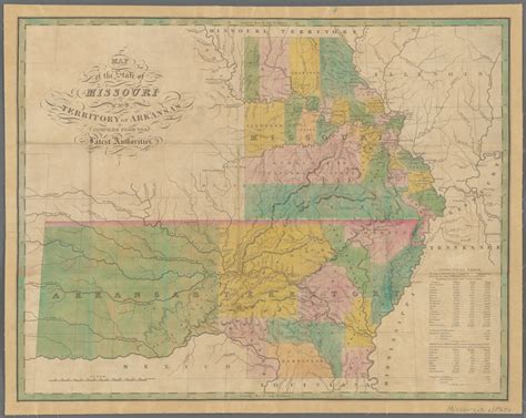 Map Of The State Of Missouri And Territory Of Arkansas Nypl Digital