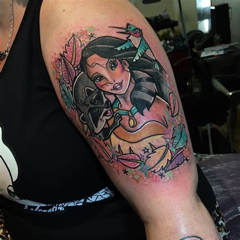 30 Picture Perfect Pocahontas Tattoo Ideas – All The Colors Of The Wind