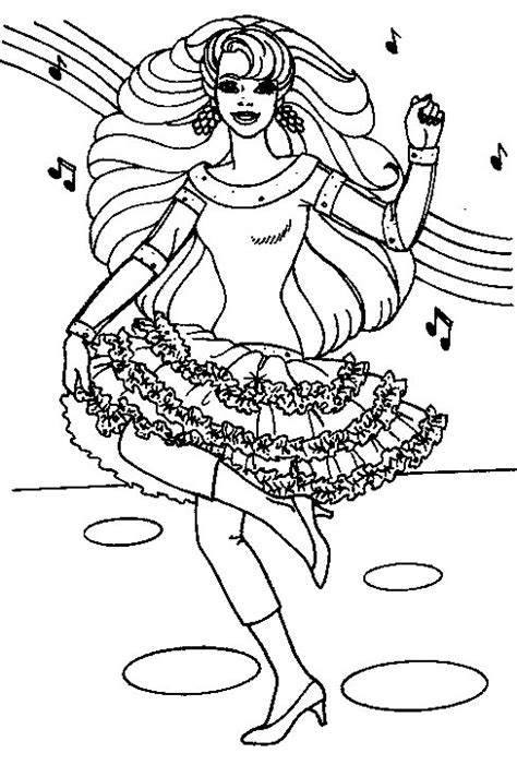Sexy Barbie Dancing Coloring Pages Disney Coloring Pages