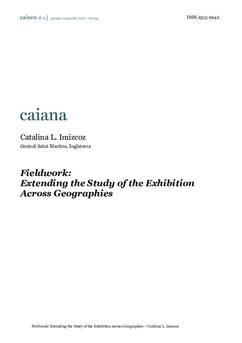 Pdf Extending The Study Of The Exhibition Across Geographies