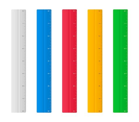 Premium Vector Ruler With Inches And Cm Scale School Measuring Ruler