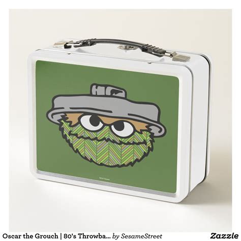 Oscar The Grouch S Throwback Metal Lunch Box Zazzle Oscar The Grouch Metal Lunch Box