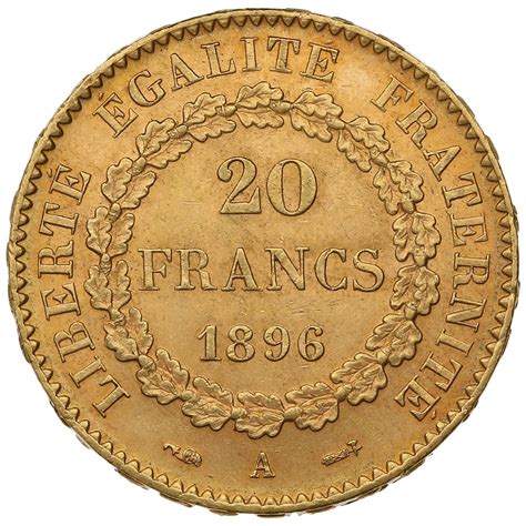 Buy 1896 Gold Twenty French Franc Coin From Bullionbypost From £36210