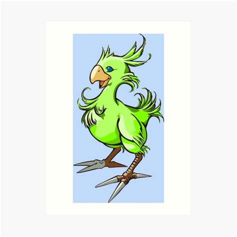 Green Chocobo Art Print By Vcook10 Redbubble