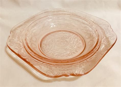 Federal Glass Madrid Pink Depression Glass Dessert Bowl