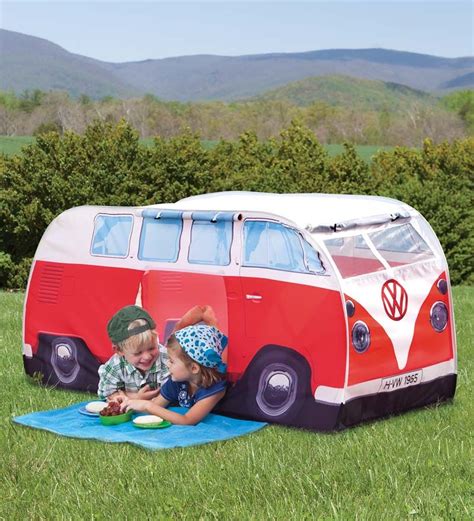 Kids Pop Up Vw Camper Van Tent In Backyard Campouts