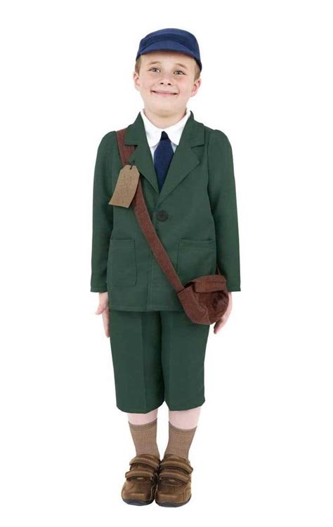 Easy Cleaning Smiffys Book Characters Kids Ww2 Evacuee Boy Costume