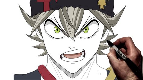 How To Draw Asta Close Up Step By Step Black Clover Youtube