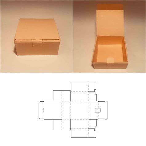Square Box Template Shipping Box Mailing Box Corrugated B Inspire