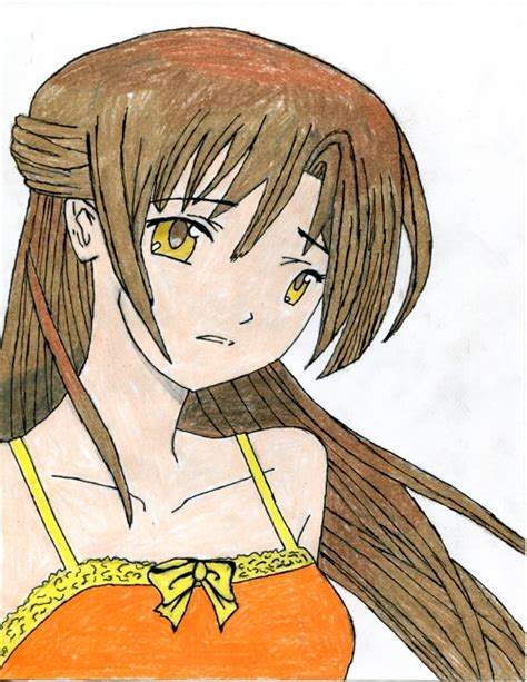 Anime Girl Drawn With Colored Pencils By Judoflip On Deviantart