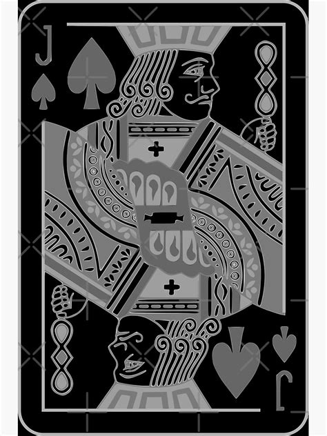 Jack Of Spades Grayscale Poster For Sale By Inotyler Redbubble
