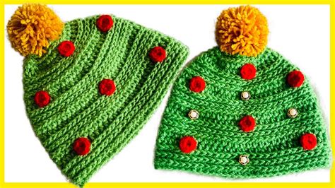 🌈gorro Arbol De Navidad Tejido A Crochet Para NiÑos Y NiÑas Youtube