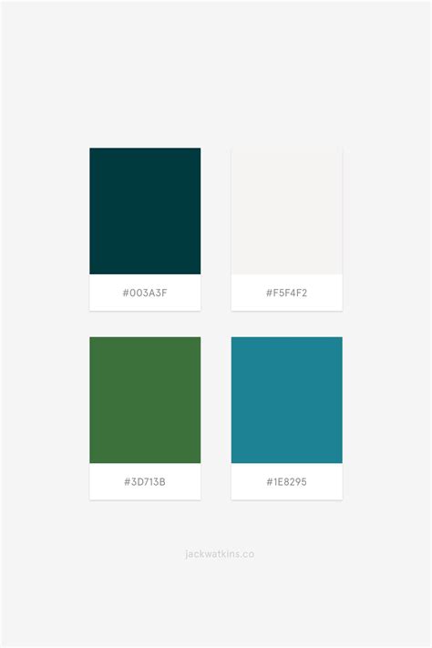 Colourful Green Deep Colour Palette Website Color Palette Brand