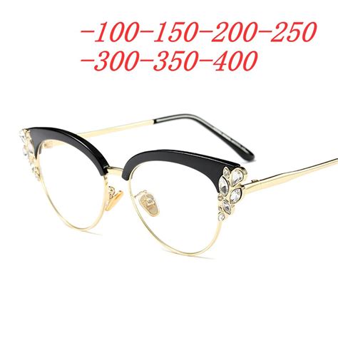 buy diamond myopia sunglasses photochromic finished women myopia eyeglasses