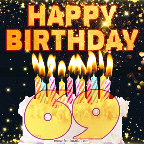 Happy 69th Birthday Cake  Free Download